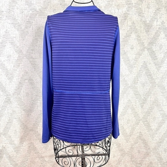 Patagonia capilene 3 blue striped base layer 1/4 zip pullover size M - Picture 4 of 6